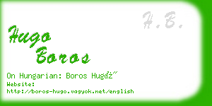 hugo boros business card